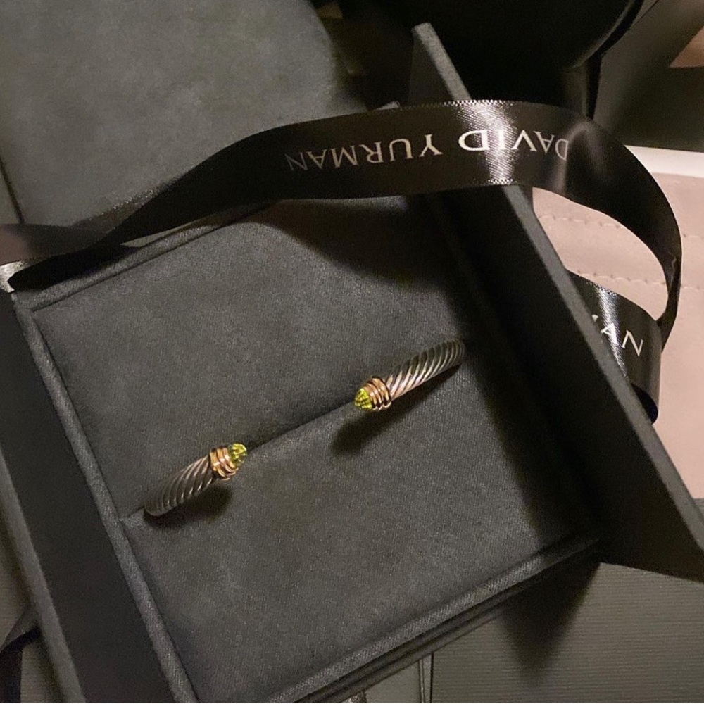 *SOLD✅* New David Yurman 5mm Cable Bracelet Peridot (lime green) 100% Auth M